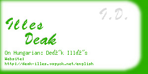 illes deak business card